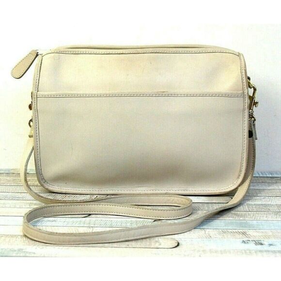 PARTNERS MERVYNS IVORY GENUINE LEATHER CROSSBODY SHOULDER BAG MESSENGER PURSE - Picture 2 of 9